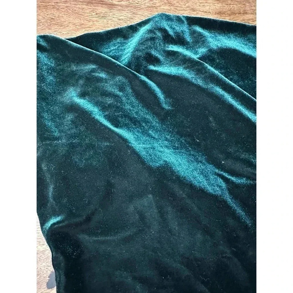 Windsor Vintage Chico A-line Dress Velour Spaghetti Straps Green Womens small - Picture 2 of 7